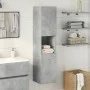 Wall-mounted bathroom cabinet in gray concrete engineered wood, 30x30x130 cm. by , Bathroom furniture - Ref: Foro24-856220, P...