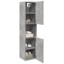 Wandbadezimmerschrank aus grauem Betonholz in Ingenieursholzoptik, 30x30x130 cm. von , Badezimmermöbel - Ref: Foro24-856220, ...