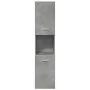 Wall-mounted bathroom cabinet in gray concrete engineered wood, 30x30x130 cm. by , Bathroom furniture - Ref: Foro24-856220, P...