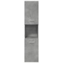 Wandbadezimmerschrank aus grauem Betonholz in Ingenieursholzoptik, 30x30x130 cm. von , Badezimmermöbel - Ref: Foro24-856220, ...