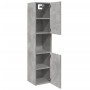 Wall-mounted bathroom cabinet in gray concrete engineered wood, 30x30x130 cm. by , Bathroom furniture - Ref: Foro24-856220, P...