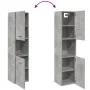 Wall-mounted bathroom cabinet in gray concrete engineered wood, 30x30x130 cm. by , Bathroom furniture - Ref: Foro24-856220, P...