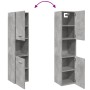 Wandbadezimmerschrank aus grauem Betonholz in Ingenieursholzoptik, 30x30x130 cm. von , Badezimmermöbel - Ref: Foro24-856220, ...