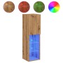 Muebles TV con luces LED 2 uds roble artesanal 30,5x30x102 cm de , Muebles TV - Ref: Foro24-857679, Precio: 117,41 €, Descuen...