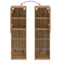 Muebles TV con luces LED 2 uds roble artesanal 30,5x30x102 cm de , Muebles TV - Ref: Foro24-857679, Precio: 117,41 €, Descuen...