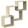 Engineered wood wall cabinet in Sonoma oak, 78x18x71 cm by , Shelves and shelves - Ref: Foro24-854807, Price: 29,62 €, Discou...