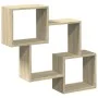 Engineered wood wall cabinet in Sonoma oak, 78x18x71 cm by , Shelves and shelves - Ref: Foro24-854807, Price: 29,62 €, Discou...