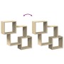 Armario de pared madera de ingeniería roble sonoma 78x18x71 cm de , Estantes y estanterías - Ref: Foro24-854807, Precio: 30,0...