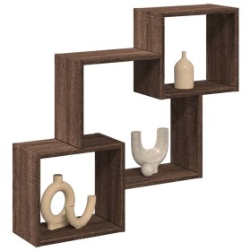 Mueble de pared madera de ingeniería marrón roble 78x18x71 cm de , Estantes y estanterías - Ref: Foro24-854811, Precio: 28,27...
