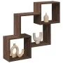 Engineered wood brown oak wall unit 78x18x71 cm by , Shelves and shelves - Ref: Foro24-854811, Price: 27,89 €, Discount: %