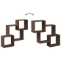 Engineered wood brown oak wall unit 78x18x71 cm by , Shelves and shelves - Ref: Foro24-854811, Price: 28,27 €, Discount: %