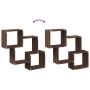 Engineered wood brown oak wall unit 78x18x71 cm by , Shelves and shelves - Ref: Foro24-854811, Price: 28,27 €, Discount: %