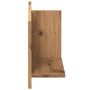 Wandregal aus handgefertigter Eichen-Ingenieurholz, 70x16,5x30 cm. von , Regale und Regale - Ref: Foro24-854858, Preis: 24,70...