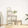 Oak Sonoma wood 3-level divider bookcase 99x29x99 cm by , Bookcases and shelves - Ref: Foro24-857960, Price: 62,24 €, Discoun...