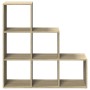 Oak Sonoma wood 3-level divider bookcase 99x29x99 cm by , Bookcases and shelves - Ref: Foro24-857960, Price: 63,39 €, Discoun...
