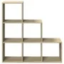 Oak Sonoma wood 3-level divider bookcase 99x29x99 cm by , Bookcases and shelves - Ref: Foro24-857960, Price: 62,24 €, Discoun...