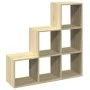 Oak Sonoma wood 3-level divider bookcase 99x29x99 cm by , Bookcases and shelves - Ref: Foro24-857960, Price: 62,24 €, Discoun...