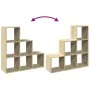 Librería divisor 3 niveles madera roble Sonoma 99x29x99 cm de , Librerías y estanterías - Ref: Foro24-857960, Precio: 62,24 €...