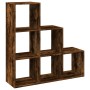 Smoked oak wood 3-level divider bookcase 99x29x99 cm by , Bookcases and shelves - Ref: Foro24-857962, Price: 65,61 €, Discoun...