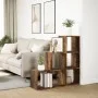 Librería divisor 3 niveles madera roble ahumado 99x29x99 cm de , Librerías y estanterías - Ref: Foro24-857962, Precio: 64,49 ...