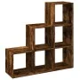 Librería divisor 3 niveles madera roble ahumado 99x29x99 cm de , Librerías y estanterías - Ref: Foro24-857962, Precio: 64,49 ...