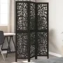 Three-panel solid Paulownia wood room divider screen in black. by , Room dividers - Ref: Foro24-358750, Price: 90,37 €, Disco...