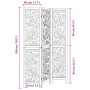 Biombo separador de 3 paneles madera maciza Paulownia negro de , Divisores de ambientes - Ref: Foro24-358750, Precio: 92,31 €...