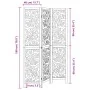 Three-panel solid Paulownia wood room divider screen in black. by , Room dividers - Ref: Foro24-358750, Price: 90,37 €, Disco...