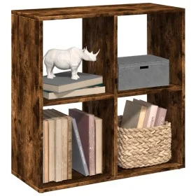 Rauchige Eichenholz-Trennwand-Bibliothek 69,5x29x69,5 cm von , Bücherregale und Regale - Ref: Foro24-858007, Preis: 41,31 €, ...