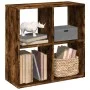Librería divisora madera roble ahumado 69,5x29x69,5 cm de , Librerías y estanterías - Ref: Foro24-858007, Precio: 41,27 €, De...
