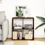 Librería divisora madera roble ahumado 69,5x29x69,5 cm de , Librerías y estanterías - Ref: Foro24-858007, Precio: 41,27 €, De...
