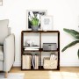Rauchige Eichenholz-Trennwand-Bibliothek 69,5x29x69,5 cm von , Bücherregale und Regale - Ref: Foro24-858007, Preis: 41,87 €, ...