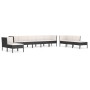 10-piece garden furniture set with black synthetic rattan cushions by vidaXL, Garden sets - Ref: Foro24-3056974, Price: 925,4...