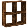 Rauchige Eichenholz-Trennwand-Bibliothek 69,5x29x69,5 cm von , Bücherregale und Regale - Ref: Foro24-858007, Preis: 41,87 €, ...