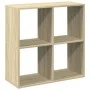 Wooden room divider bookcase in Sonoma oak engineering 69.5x29x69.5 cm by , Bookcases and shelves - Ref: Foro24-858005, Price...