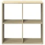 Wooden room divider bookcase in Sonoma oak engineering 69.5x29x69.5 cm by , Bookcases and shelves - Ref: Foro24-858005, Price...