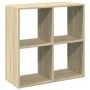 Wooden room divider bookcase in Sonoma oak engineering 69.5x29x69.5 cm by , Bookcases and shelves - Ref: Foro24-858005, Price...