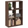 Librería divisor madera ingeniería marrón roble 69,5x29x103,5cm de , Librerías y estanterías - Ref: Foro24-858018, Precio: 55...