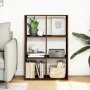 Librería divisor madera ingeniería marrón roble 69,5x29x103,5cm de , Librerías y estanterías - Ref: Foro24-858018, Precio: 55...