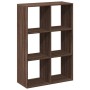 Holzregal Raumteiler Ingenieurwesen Braun Eiche 69,5x29x103,5cm von , Bücherregale und Regale - Ref: Foro24-858018, Preis: 56...