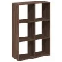 Librería divisor madera ingeniería marrón roble 69,5x29x103,5cm de , Librerías y estanterías - Ref: Foro24-858018, Precio: 55...