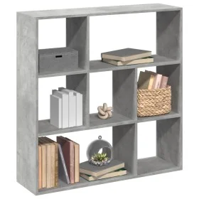 Divider bookcase made of gray concrete and wood, 102x29x103.5 cm by , Bookcases and shelves - Ref: Foro24-858051, Price: 69,9...