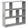 Divider bookcase made of gray concrete and wood, 102x29x103.5 cm by , Bookcases and shelves - Ref: Foro24-858051, Price: 69,9...