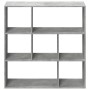 Bücherregal mit Trennwand aus Holz in Grau-Betonoptik, 102x29x103,5 cm. von , Bücherregale und Regale - Ref: Foro24-858051, P...