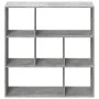 Divider bookcase made of gray concrete and wood, 102x29x103.5 cm by , Bookcases and shelves - Ref: Foro24-858051, Price: 69,9...