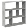 Bücherregal mit Trennwand aus Holz in Grau-Betonoptik, 102x29x103,5 cm. von , Bücherregale und Regale - Ref: Foro24-858051, P...