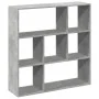 Divider bookcase made of gray concrete and wood, 102x29x103.5 cm by , Bookcases and shelves - Ref: Foro24-858051, Price: 69,9...