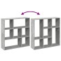 Bücherregal mit Trennwand aus Holz in Grau-Betonoptik, 102x29x103,5 cm. von , Bücherregale und Regale - Ref: Foro24-858051, P...