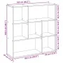 Divider bookcase made of gray concrete and wood, 102x29x103.5 cm by , Bookcases and shelves - Ref: Foro24-858051, Price: 69,9...