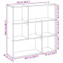 Regalbrett aus grauer Sonoma-Ingenieurholz-Trennwand 102x29x103,5 cm. von , Bücherregale und Regale - Ref: Foro24-858053, Pre...